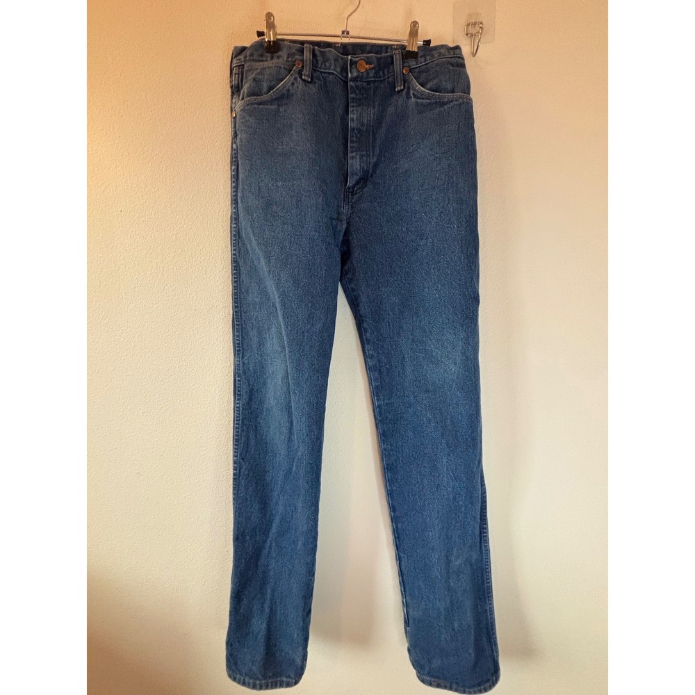 Wrangler 13MWZ Cowboy Cut Jeans Mens 34x36 Blue Straight Leg Vintage Made in USA